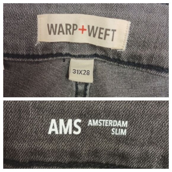 Warp + Weft AMS Amsterdam Slim Fit Men's Stretch Jeans Size 31x28 - Picture 5 of 10